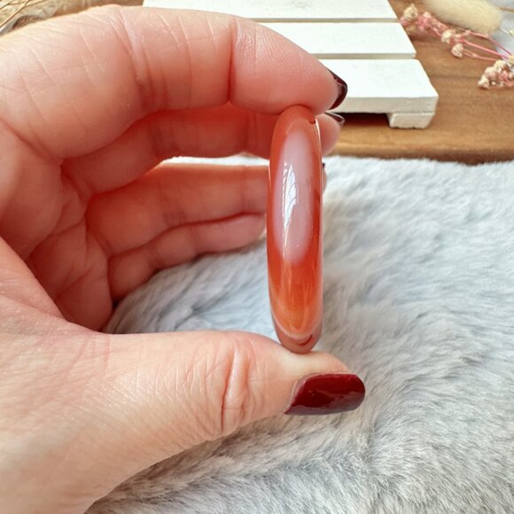 Beautiful Banded Carnelian Worry Stone - Picture 5 of 5